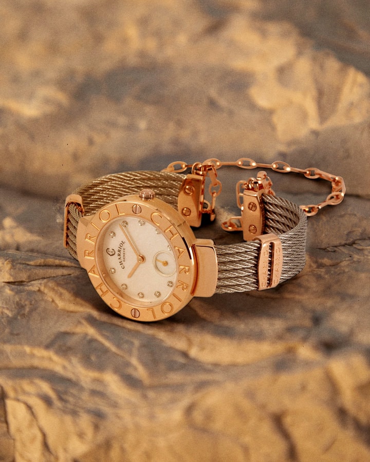 Charriol 時計 ST-TROPEZ Luxurious ST TROPEZ Quartz Watch with Diamond Dial and Steel