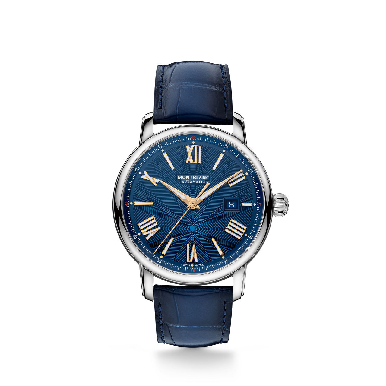 Montblanc Star Legacy Blue Exploding Star - Automatic Date LE 8000 (strap)