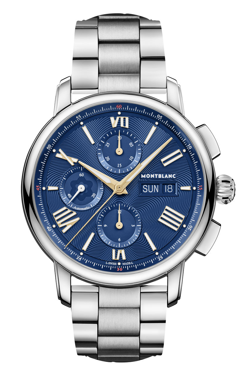 Montblanc Star Legacy Blue Exploding Star Chronograph Day&Date LE 8000 (bracelet)