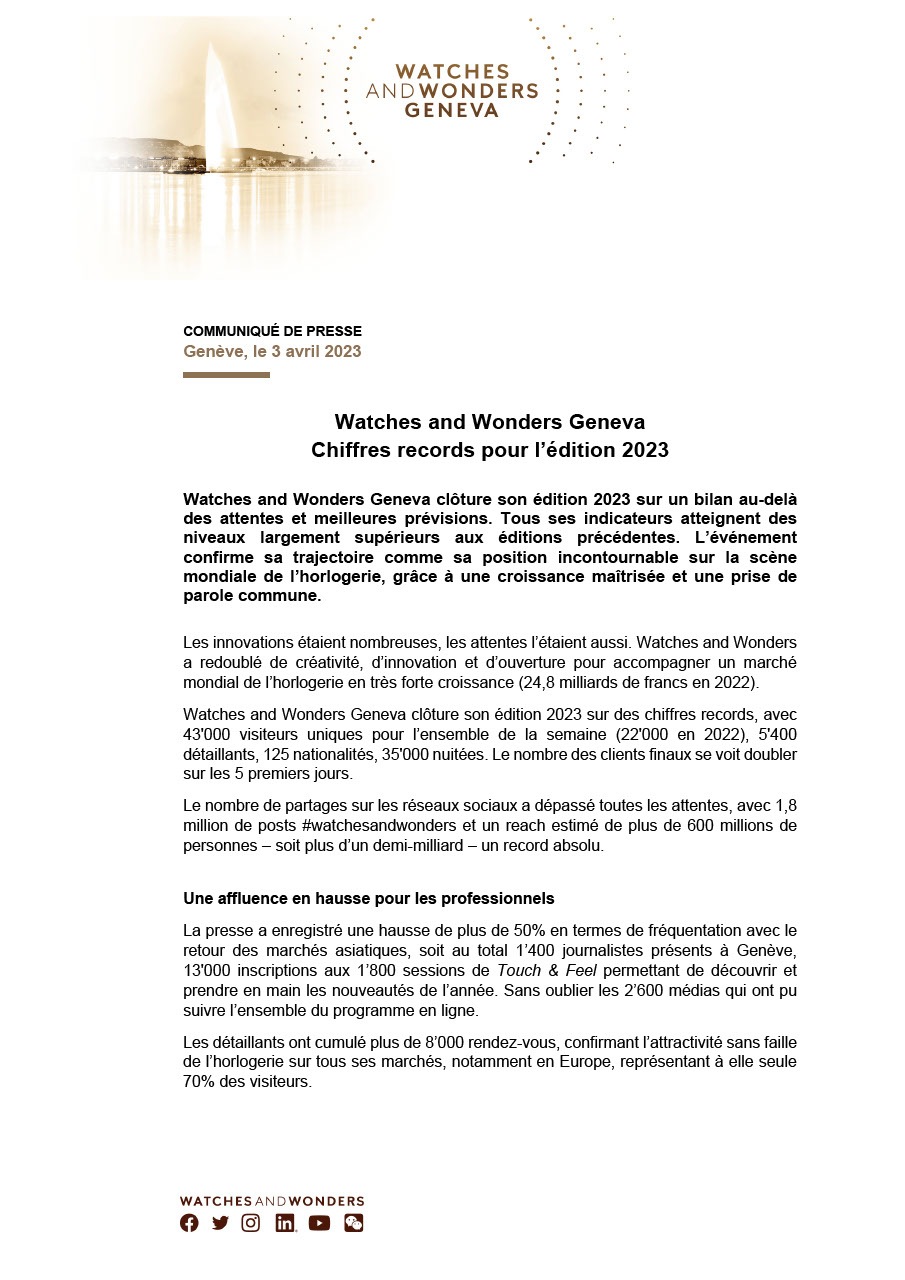 03.04.2023 - Chiffres records pour l’édition 2023