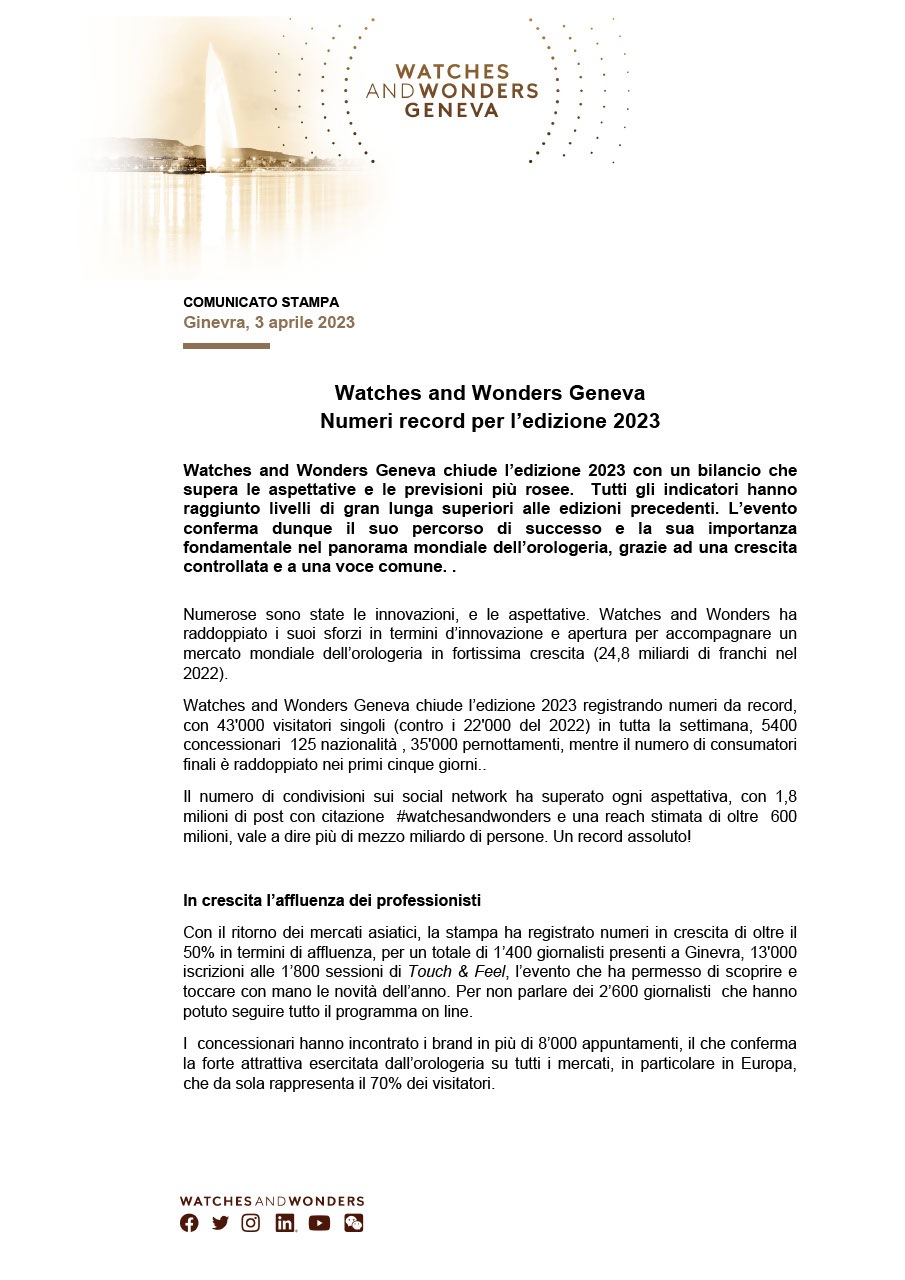 03.04.2023 - Numeri record per l’edizione 2023