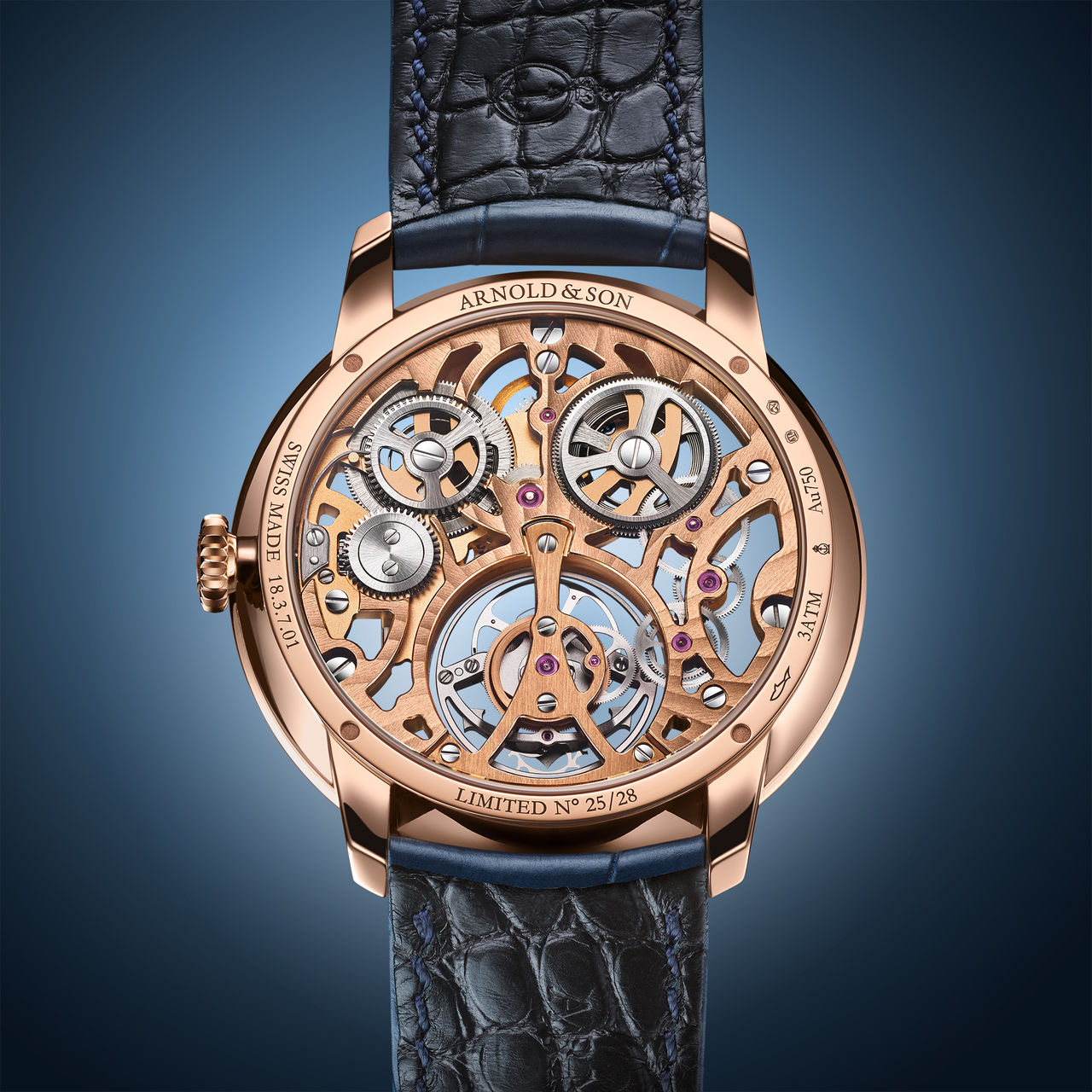 Ultrathin Tourbillon Skeleton Red Gold