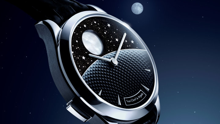 Midnight Jour Nuit Phase de Lune watch